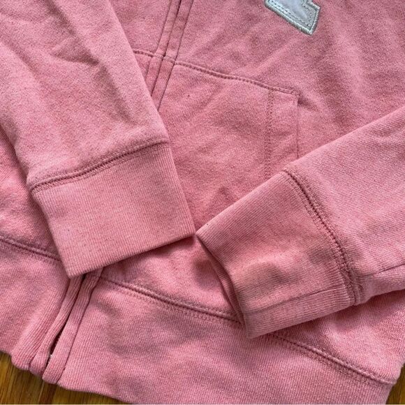 4/$25 Gap Logo Zip Up Hoodie Sweatshirt Girls Size Medium 8 Coral Pink - Picture 6 of 14